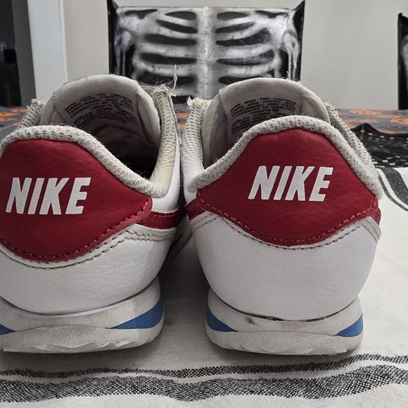 Size 12c - Nike Classic Cortez Leather White Red - Picture 10 of 12